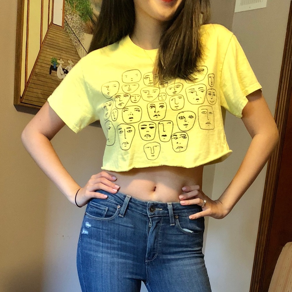 Adorable Face Crop Top